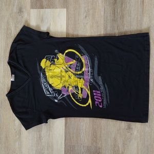 Woodcrest Christian 2011 Mountain Bike Team Women's T-Shirt Size L